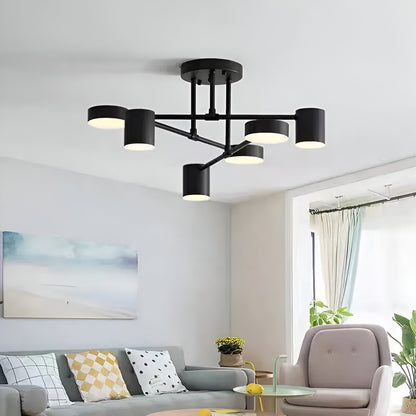 LED LED GALIOS 72W, 6 elem, hideg/forró/semleges fény, fekete