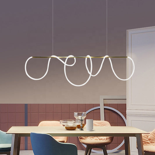 Lustra felfüggesztett LED Acril Elara 96W távirányítóval, Beotal, 3000K/4000K/6000K, arany