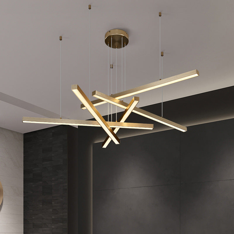 LED -csillár, Ginevra 31W távirányítóval, 5 elem, hideg/forró/semleges fény, arany