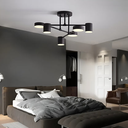 LED LED GALIOS 72W, 6 elem, hideg/forró/semleges fény, fekete