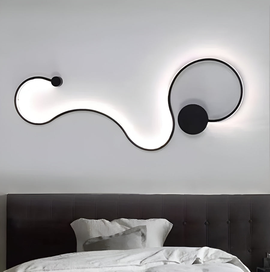 Alkalmazza a LED Delilah 38W dekoratív fény/forró/semleges fém és fekete szilikon