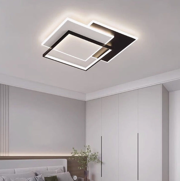 LED -csillár 102W -os Chiara távirányítóval, 3 négyzet, hideg/forró/semleges fény, instabil, fekete
