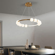 Felfüggesztett Lustra LED Acril Nova 57W távirányítóval, Beotal, 3000K/4000K/6000K, arany, fém és akril