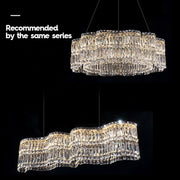 Kristály LED csillár Regalis távirányítóval, hossz 58 cm, fényes króm, meleg/hideg/semleges fény 3000K/4000K/6000K, állítható magasság, szabályozható fény, fém és kristály