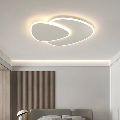 LED -csillár távirányítóval baszik 98W, ovális, hideg/forró/semleges fény, instabil, fehér