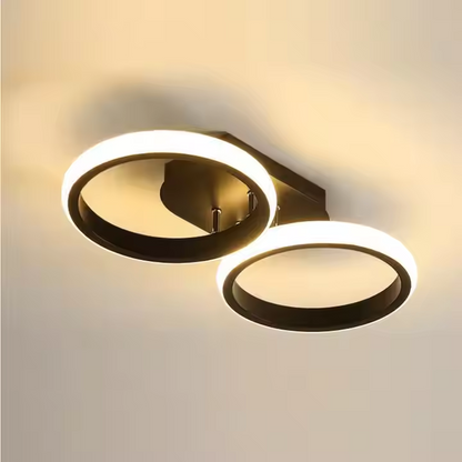 LED LED Celio, 16W, 2 kör, hideg/forró/semleges fény, fekete