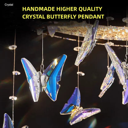 LED -csillár, távirányítóval és Crystal Mia Latifah 70W -vel felfüggesztve, 2 kör, hideg/forró/semleges fény, instabil, fényes króm, állítható magasság