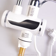 Elektromos csap azonnali vízmelegítéssel, LED-hőmérsékleti kijelző, vízszintes mosogatóval/káddal, 3000 W teljesítmény, forró víz 30 ° C-60 ° C, fehér, Z007XDT