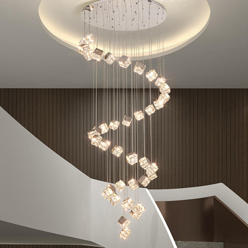 Modern LED csillár CM526/18, 51 W, átmérő 58,5 cm, állítható magasság, króm