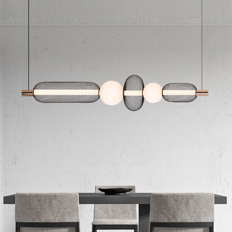 Függesztett LED csillár LM551/5BK, 28W, fény 3000/4000/6000K, fekete, állítható magasságú