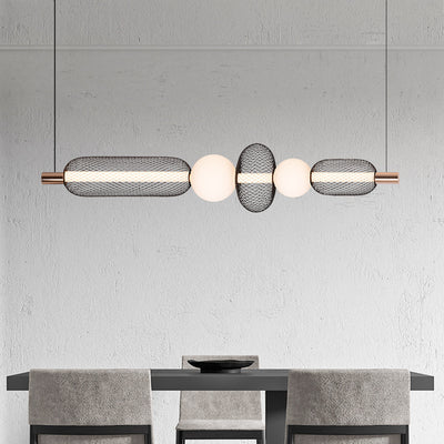 Függesztett LED csillár LM551/5BK, 28W, fény 3000/4000/6000K, fekete, állítható magasságú