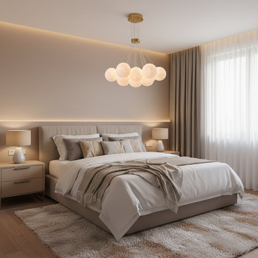 MODERN LOFT csillár Bagliore, földgömb, 9xE27, állítható magasságú, arany