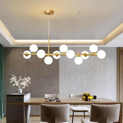 A vágy modern tetőtéri pavilon izzóval, 11x G9, arany, fém, állítható magasság