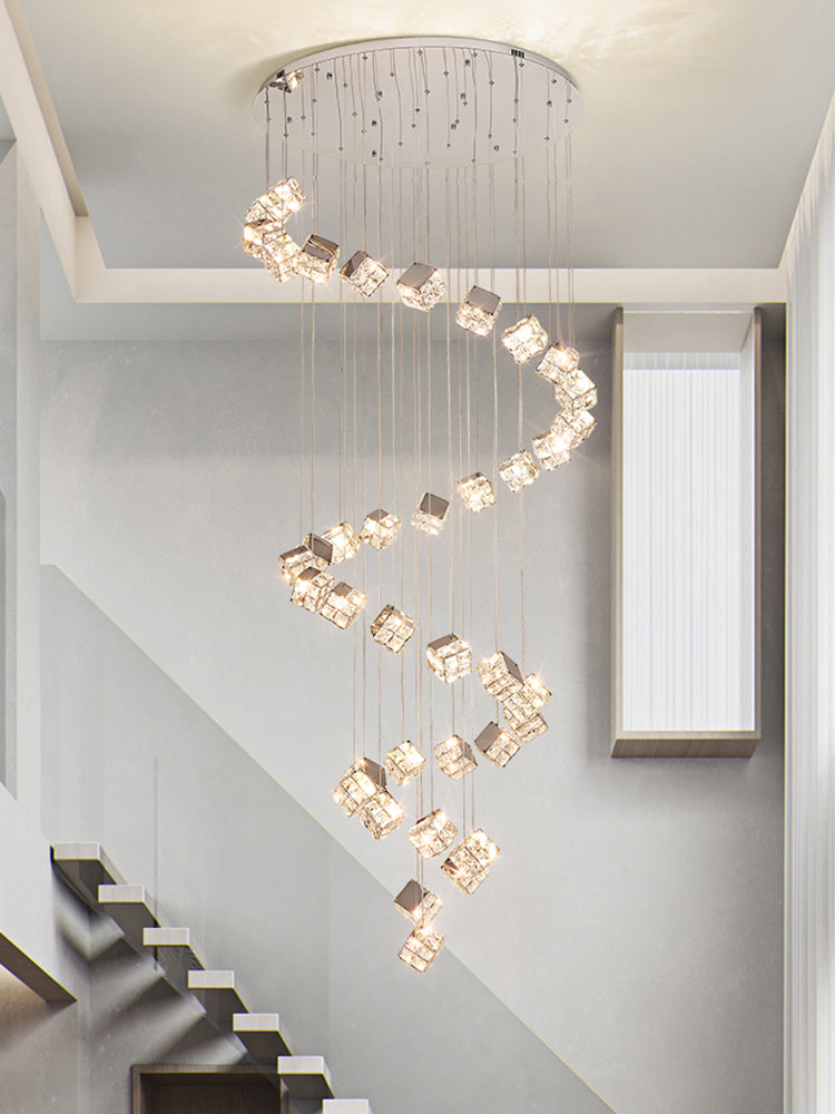 Modern LED csillár CM526/18, 51 W, átmérő 58,5 cm, állítható magasság, króm