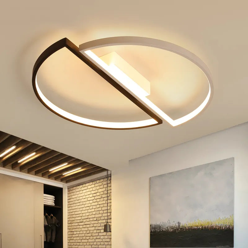 LED -vágy vektor Arcus távirányítóval, 35W, 2 kör, hideg/forró/semleges fény, instabil, fekete fehér