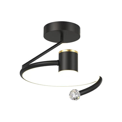 LED -csillár, 34W, 24 cm átmérőjű, hideg/forró/semleges fény, fekete
