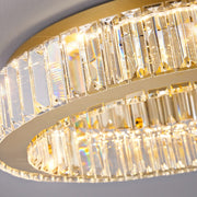 LED -csillár, távirányítóval és Crystal Mia Latifah 70W -vel felfüggesztve, 2 kör, hideg/forró/semleges fény, instabil, fényes króm, állítható magasság
