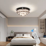 Crystal LED csillár LLC151/500CH, 64W, 3 elem, hideg/meleg/semleges fény, szabályozható, fényes króm
