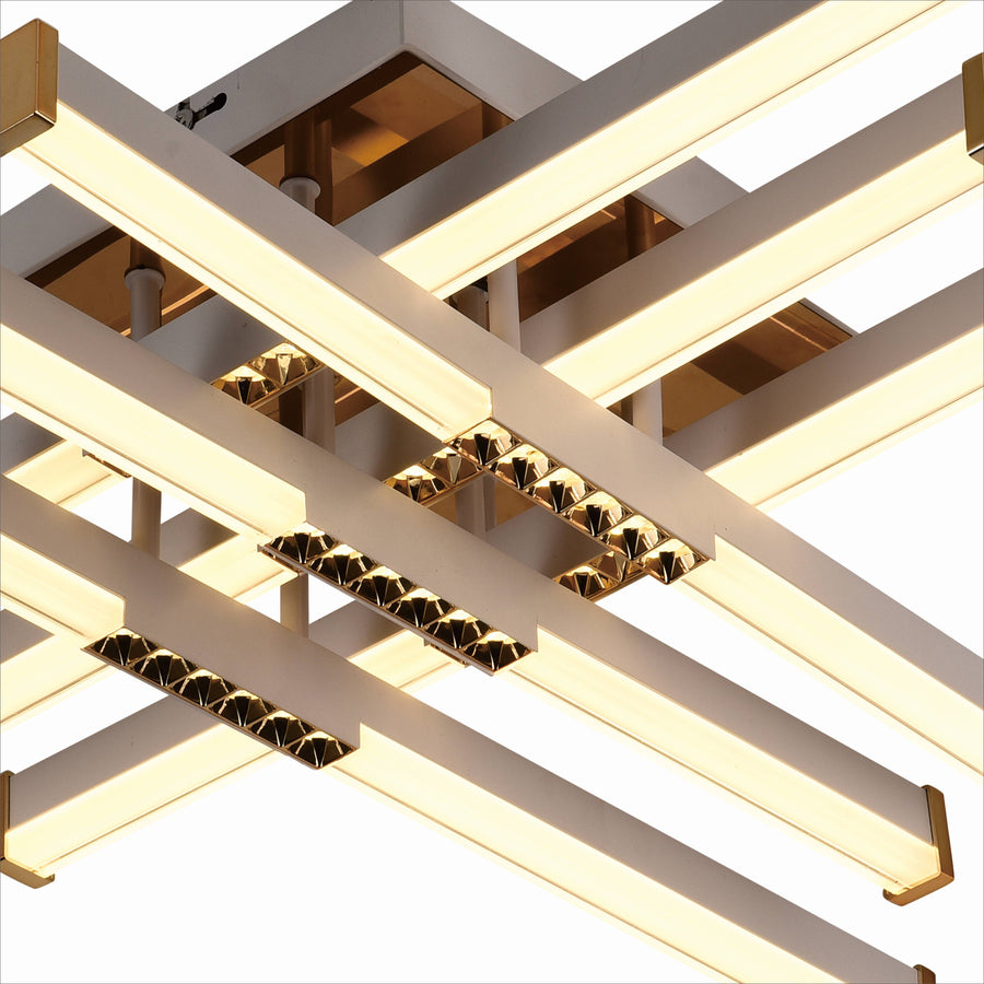 LED csillár távirányítóval LT178/6WH, 84W, 6 elem, hideg/meleg/semleges fény, szabályozható, fehér