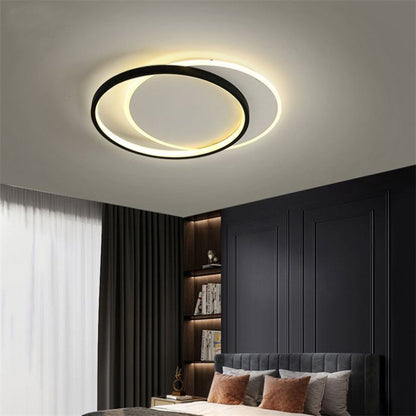 LED -csillár 76W -os Chiara távirányítóval, 3 kör, hideg/forró/semleges fény, átkozott, fekete