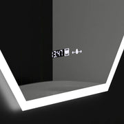 Polygon LED -tükör, 60x80cm, hexalce érzékelő mozgásglow marcello, diszfigurációs rendszer, óra és hőmérő, daimable