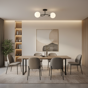 LED és kristály csillár ORBIT, 55cm, 2xE27, Globes, Fekete