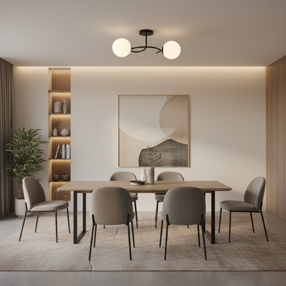 LED és kristály csillár ORBIT, 55cm, 2xE27, Globes, Fekete