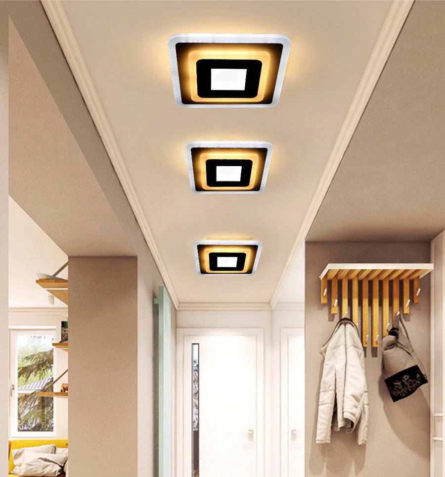 Mornika 14W LED, 25 cm átmérőjű, négyzet alakú, semleges fény, fehér