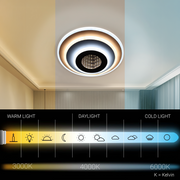 LED LED LED NEXA 3D 38W, hideg/forró/semleges fény, fehér