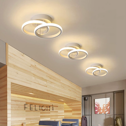 A LED LED -csúcs 24W, 2 kör, hideg/forró/semleges fény, fehér kering