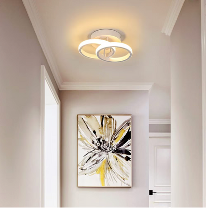 A LED LED -csúcs 24W, 2 kör, hideg/forró/semleges fény, fehér kering