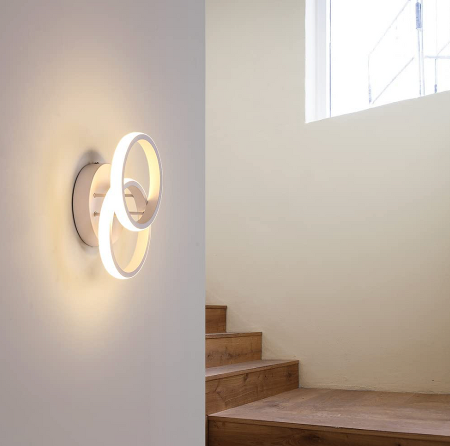 A LED LED -csúcs 24W, 2 kör, hideg/forró/semleges fény, fehér kering