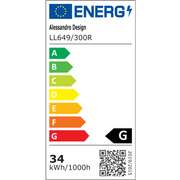 LED LED Peru 36W, 2 kör, hideg/forró/semleges fény, fekete