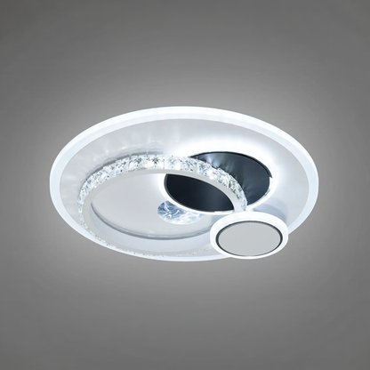 Heliox Crystal LED csillár, 43W, 4 kör, hideg/forró/semleges fény, fehér