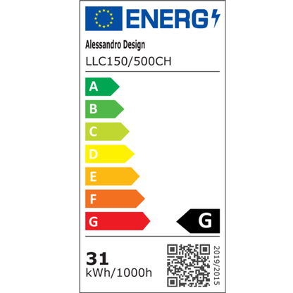 LED csillár távirányítóval és kristály VERTUS 31W, 49cm, Kör, Hideg/Meleg/Semleges fény, Szabályozható, Króm