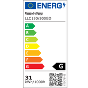 LED csillár távirányítóval és kristály VERTUS 31W, 49cm, Kör, Hideg/Meleg/Semleges fény, Szabályozható, Arany