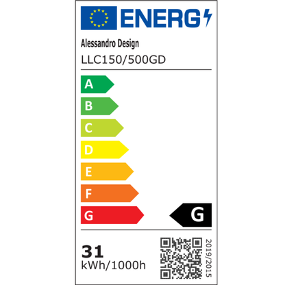 LED csillár távirányítóval és kristály VERTUS 31W, 49cm, Kör, Hideg/Meleg/Semleges fény, Szabályozható, Arany