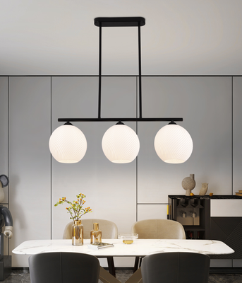 Függesztett csillár LM520/3BK, 3XE27, 59*20*25, fekete, fehér, vas, plexi