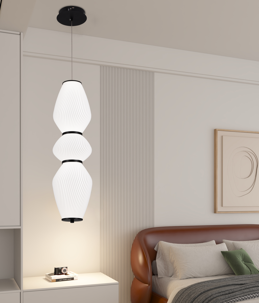 Függesztett csillár LT022/3WH, 3xE27, átmérő 66 cm, magasság 16,5 cm, IP20, fehér, plexi, vas, izzók nem tartozék