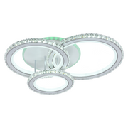 Lustra LED cu telecomanda si cristal NOVA ROTONDA RGB 75W, 3 Cercuri, lumina Rece/Calda/Neutra, Dimabila, Alb Lustre LED cu Telecomanda Default Title Alessandro Design
