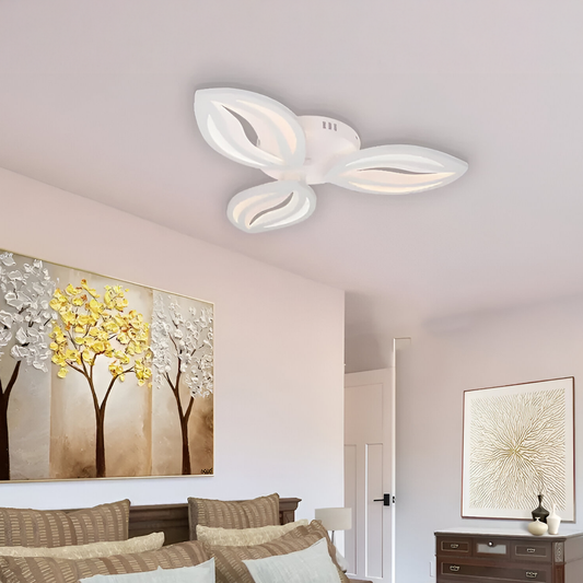 LED -csillár orchidea 39W távirányítóval, 3 szirom, hideg/forró/semleges fény, instabil, fehér