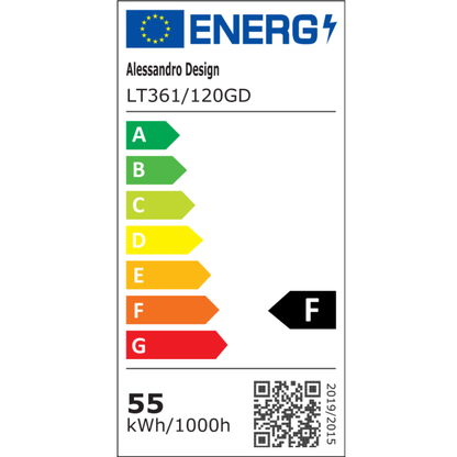 Függesztett LED-es csillár távirányítóval NIVALIS 56W, Hossz 120cm, Hideg/Meleg/Semleges fény, Szabályozható, Állítható magasságú, Arany