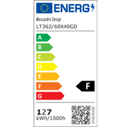 Függesztett LED-es csillár távirányítóval NIVALIS Duo 126W, Körök 40x60cm, Hideg/Meleg/Semleges fény, Szabályozható, Állítható magasságú, Arany