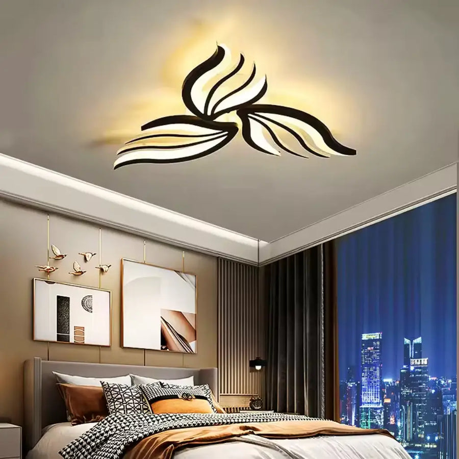 LED -csillár Sakura 37W távirányítóval, 3 szirom, hideg/forró/semleges fény, instabil, fehér