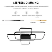 LED csillár távirányítóval AXIS 95W, 3 elem, hideg/meleg/semleges fény, szabályozható, fekete