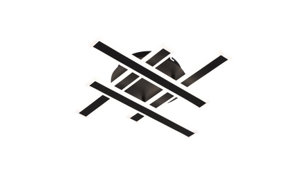 LED csillár távirányítóval LT755/4BK 85W, lineáris, hideg/meleg/semleges fény, szabályozható, fekete