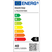LED csillár távirányítóval VECTOR SEMIARC 40W, 2 elem, hideg/meleg/semleges fény, szabályozható, fekete fehér