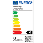 LED csillár távirányítóval TULIP 81W, 5 szirom, hideg/meleg/semleges fény, szabályozható, fehér