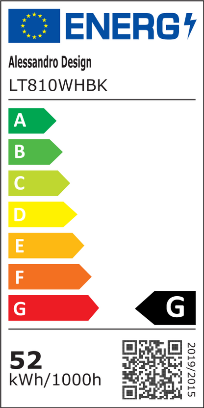 LED csillár távirányítóval VECTOR ARCUS 52W, 2 elem, hideg/meleg/semleges fény, szabályozható, fekete fehér, fém