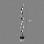 Upsilon LED lámpa, 27W, 3000K/4000K/6000K, fém és akril, fekete